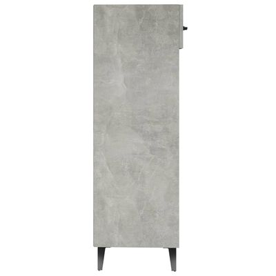 vidaXL Shoe Cabinet Concrete Grey 30x35x105 cm Engineered Wood