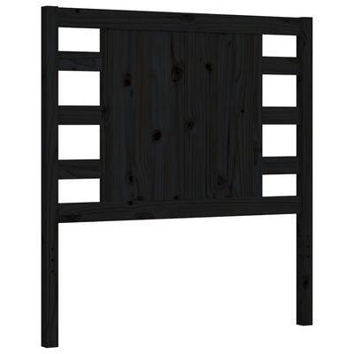 vidaXL Bed Frame without Mattress Black Small Single Solid Wood Pine