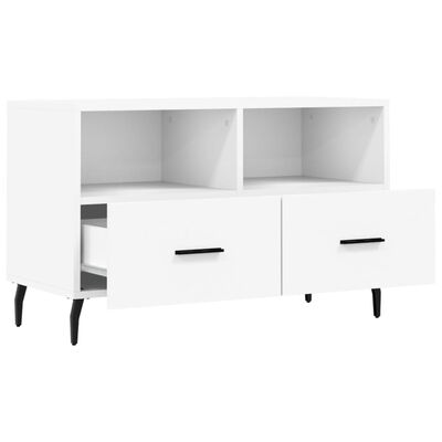 vidaXL TV Cabinet White 80x36x50 cm Engineered Wood