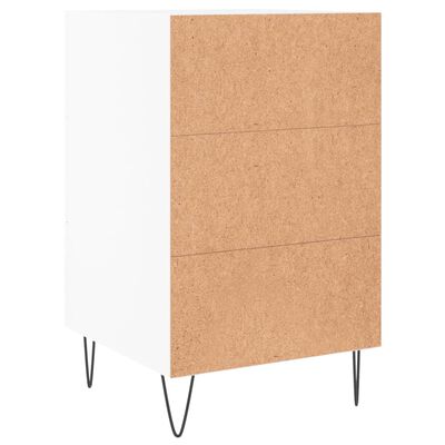 vidaXL Bedside Cabinet White 40x40x66 cm Engineered Wood