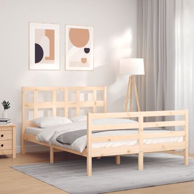 vidaXL Bed Frame without Mattress Small Double Solid Wood