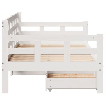 vidaXL Daybed with Drawers without Mattress White 80x200 cm Solid Wood