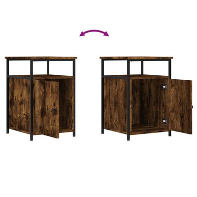 vidaXL Bedside Cabinets 2 pcs Smoked Oak 40x42x60 cm Engineered Wood