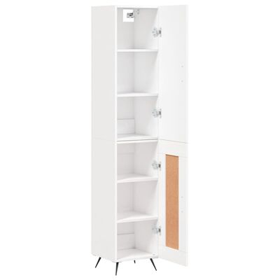 vidaXL Highboard White 34.5x34x180 cm Engineered Wood