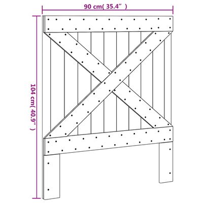 vidaXL Headboard 90x104 cm Solid Wood Pine