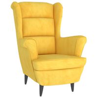 vidaXL Armchair Mustard Yellow Velvet