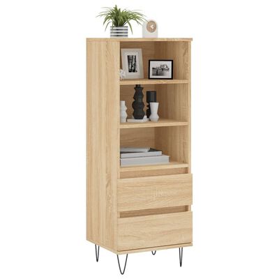 vidaXL Highboard Sonoma Oak 40x36x110 cm Engineered Wood