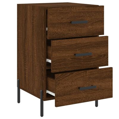 vidaXL Bedside Cabinet Brown Oak 40x40x66 cm Engineered Wood