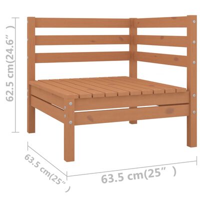 vidaXL 13 Piece Garden Lounge Set Honey Brown Solid Wood Pine