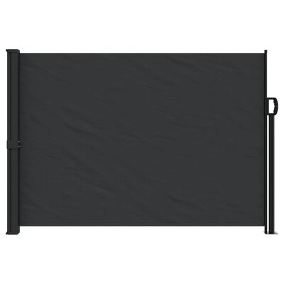 vidaXL Retractable Side Awning Black 140x600 cm