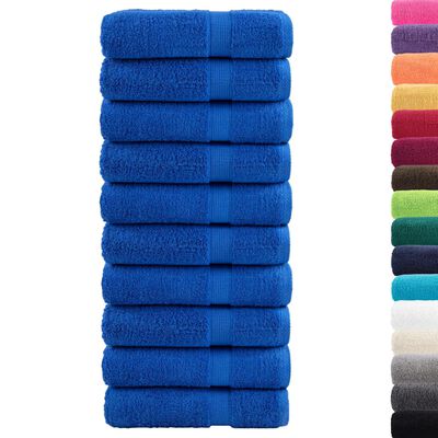 vidaXL Premium Bath Towels SOLUND 10pcs Blue 100x150cm 600gsm