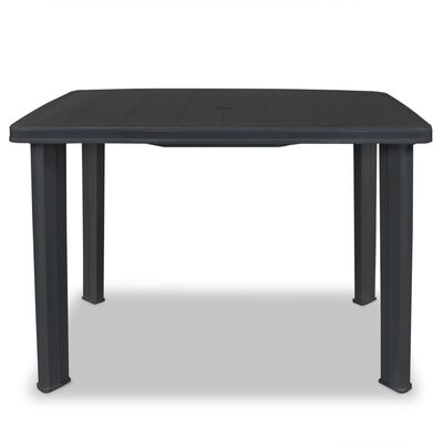 vidaXL Garden Table Anthracite 101x68x72 cm Plastic