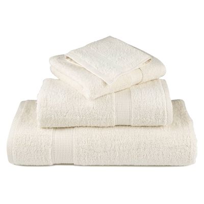 vidaXL Premium Guest Towels SOLUND 2 pcs Cream 30x50 cm 600 gsm