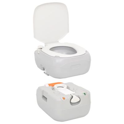 vidaXL Portable Camping Toilet and Handwash Stand Set