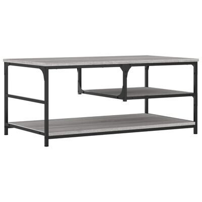 vidaXL Coffee Table Grey Sonoma 90x49x40 cm Engineered Wood