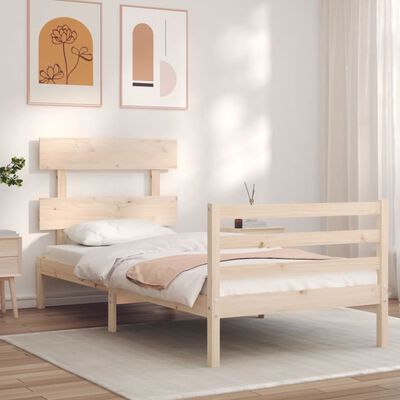 vidaXL Bed Frame without Mattress 90x200 cm Solid Wood