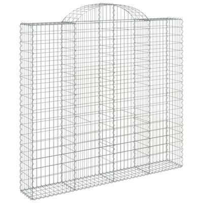 vidaXL Arched Gabion Baskets 20 pcs 200x50x180/200 cm Galvanised Iron