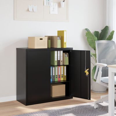 vidaXL File Cabinet Black 90x40x90 cm Steel