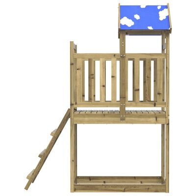 vidaXL Play Tower with Ladder 110.5x52.5x215 cm Impregnated Wood Pine