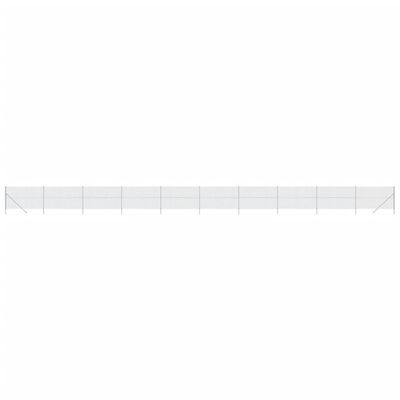 vidaXL Chain Link Fence Silver 1.4x25 m