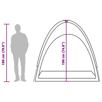 vidaXL Storage Tent Grey and Orange Waterproof