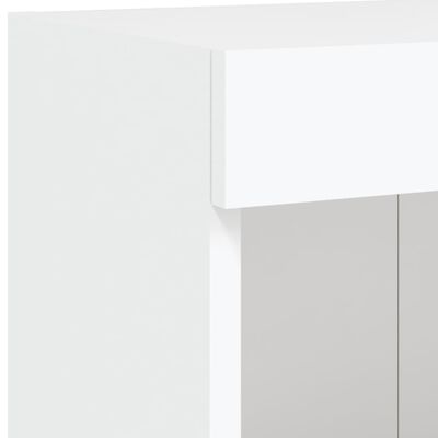 vidaXL TV Wall Cabinet with LED Lights White 100x30x40 cm