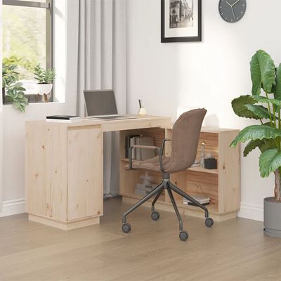 vidaXL Desk 110x50x75 cm Solid Wood Pine