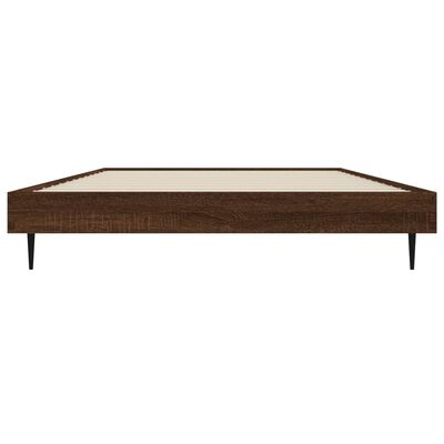 vidaXL Bed Frame without Mattress Brown Oak 100x200 cm Engineered Wood