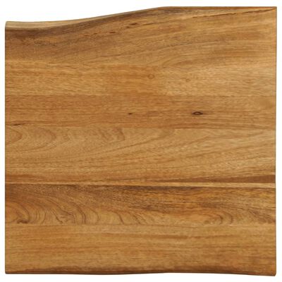 vidaXL Table Top 80x80x2.5 cm Live Edge Solid Wood Mango