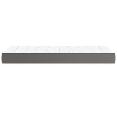 vidaXL Pocket Spring Bed Mattress Grey 80x200x20 cm Faux Leather