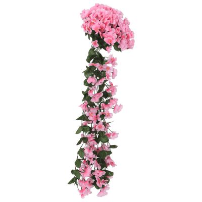 vidaXL Christmas Flower Garlands 3 pcs Pink 85 cm