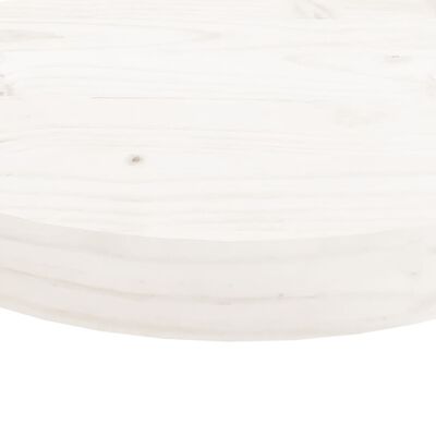 vidaXL Table Top Round White Ø40x3 cm Solid Wood Pine