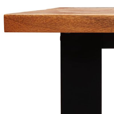 vidaXL Dining Table with Live Edge 110x70x75 cm Solid Wood Acacia