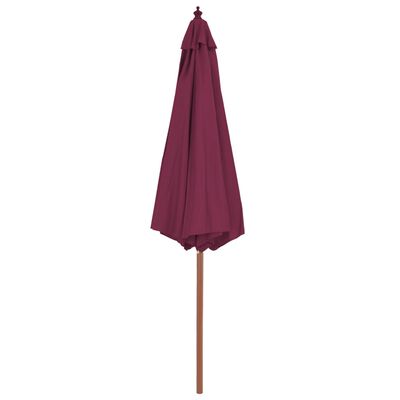 vidaXL Garden Parasol with Wooden Pole 300 cm Bordeaux Red