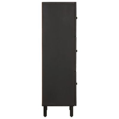 vidaXL Highboard Black 40x33x110 cm Solid Wood Mango