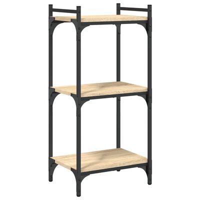 vidaXL Bookcase 3-Tier Sonoma Oak 40x30x86 cm Engineered Wood