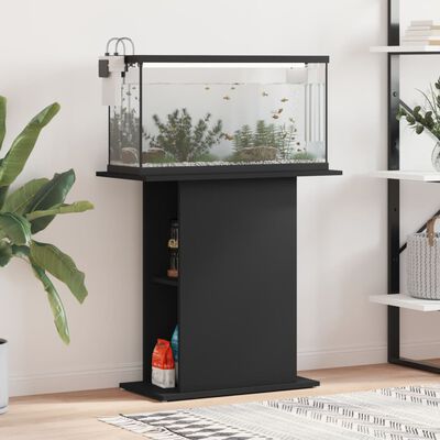 vidaXL Aquarium Stand Black 75x36x72.5 cm Engineered Wood