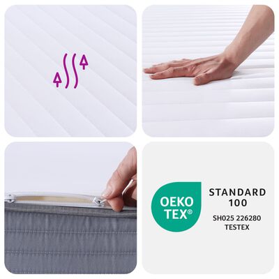 vidaXL Foam Mattress Medium Soft 90x190 cm Single Size