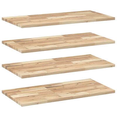 vidaXL Floating Shelves 4 pcs 60x40x2 cm Untreated Solid Wood Acacia