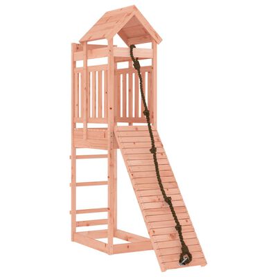 vidaXL Playhouse with Climbing Wall Solid Wood Douglas