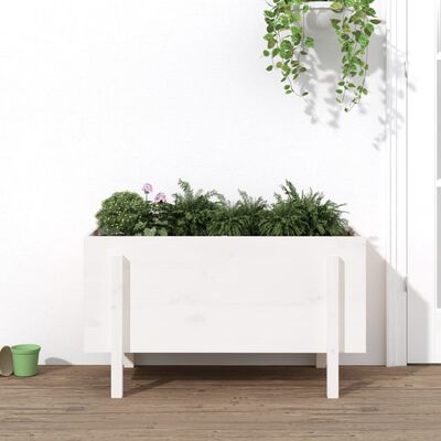 vidaXL Garden Raised Bed White 101x50x57 cm Solid Wood Pine