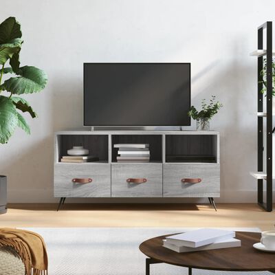 vidaXL TV Cabinet Grey Sonoma 102x36x50 cm Engineered Wood