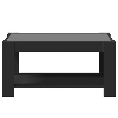 vidaXL Coffee Table with LED Black 93x53x45 cm Engineered Wood