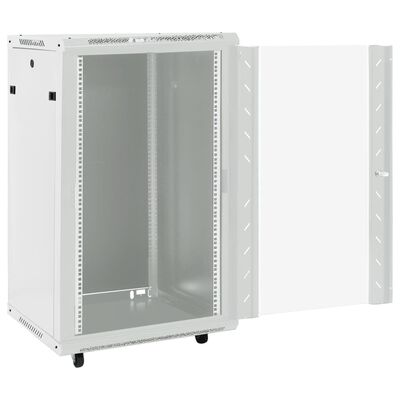 vidaXL 18U Network Cabinet 19" IP20 Grey 60x60x100 cm