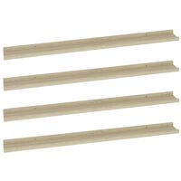 vidaXL Wall Shelves 4 pcs Sonoma Oak 100x9x3 cm