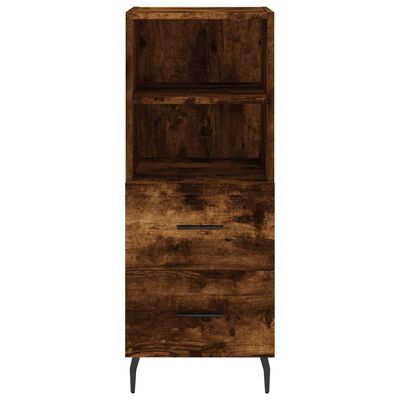 vidaXL Highboard Smoked Oak 34.5x34x180 cm Engineered Wood