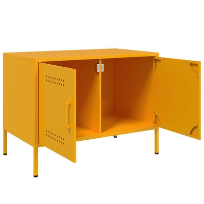 vidaXL TV Cabinet Mustard Yellow 68x39x50.5 cm Steel