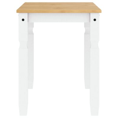 vidaXL Dining Table Corona White 112x60x75 cm Solid Wood Pine