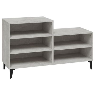 vidaXL Shoe Cabinet Concrete Grey 102x36x60 cm Engineered Wood