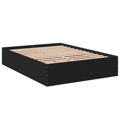 vidaXL Bed Frame without Mattress Black 135x190 cm Double